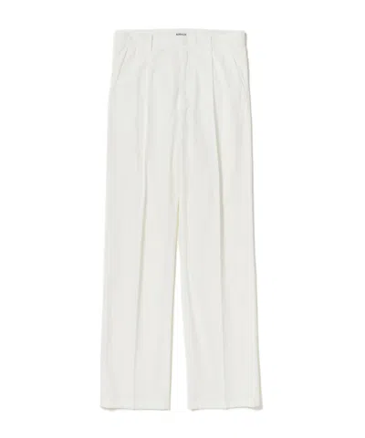 Auralee Pleated Casual Pants In White