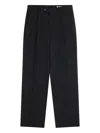 Auralee Pleated-front Trousers In Black