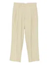 Auralee Pleated Tailored Trousers In Neutral
