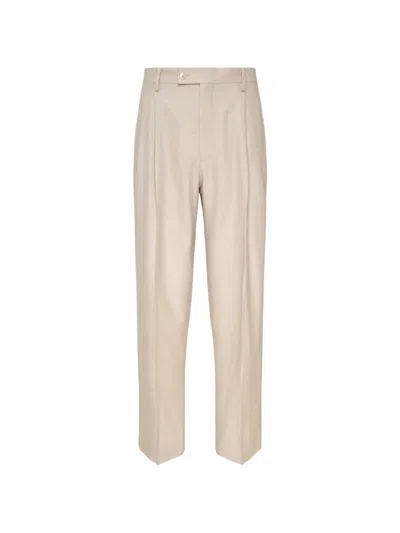 Auralee Pleated Trousers In Neutral