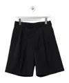 Auralee Gabardine Shorts In Black Wool In Black