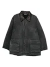 Auralee Removable Collar Jacket In Black