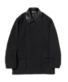Auralee Point-collar Wool Jacket In Black