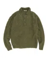 Auralee Soft Mohair Crewneck Sweater In Green