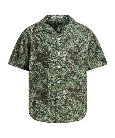 Auralee Printed Short-sleeved Shirt In Green