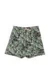Auralee Printed Silk Shorts In Multi