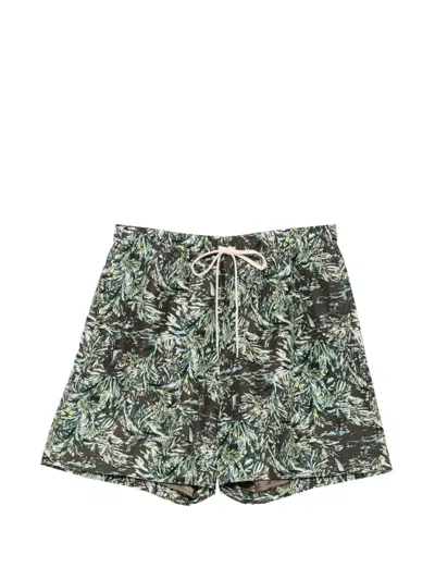 Auralee Printed Silk Shorts In Multi