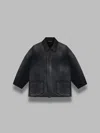 Auralee Product Dyed Organic Cotton Duck Blouson In Black