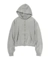 Auralee Product Dyed Pima Light Sweat Zip Parka In Gray