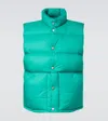 Auralee Quilted Down Vest In Green