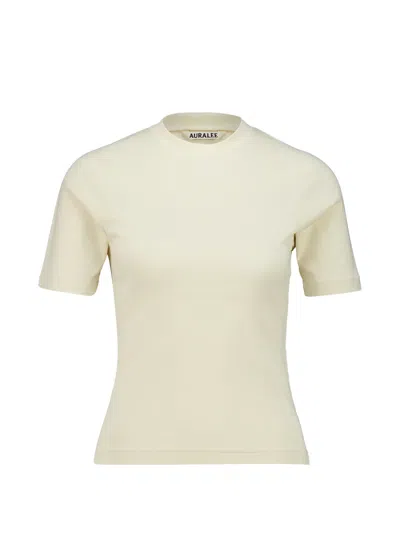 Auralee Raglan-sleeve T-shirt In White