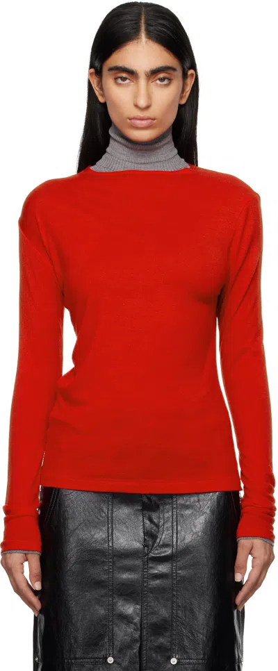 Auralee Red Amunzen Sweater
