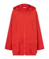 Auralee Red Hooded Jacket In Red