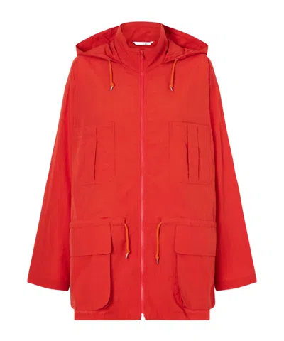 Auralee Red Hooded Jacket
