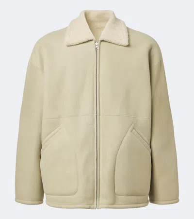 Auralee Reversible Shearling Jacket In Animal Print