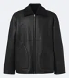 Auralee Reversible Shearling Jacket In Black