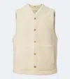 Auralee Reversible Shearling Vest In Multi