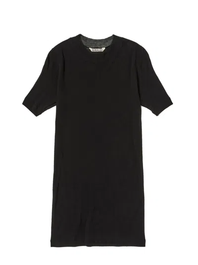 Auralee Rib T-hirt Woman Black
