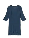 Auralee Rib T-shirt Woman Navy