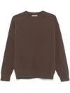 Auralee Ribbed-knit Sweater In Brown