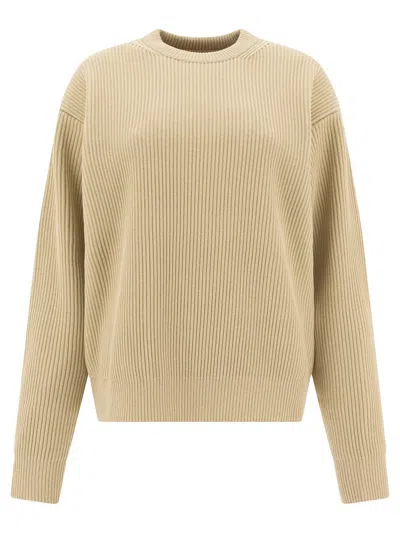Auralee Knitwear Green In Beige