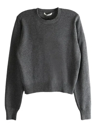 Auralee Ribbed-trim Jumper In Grey