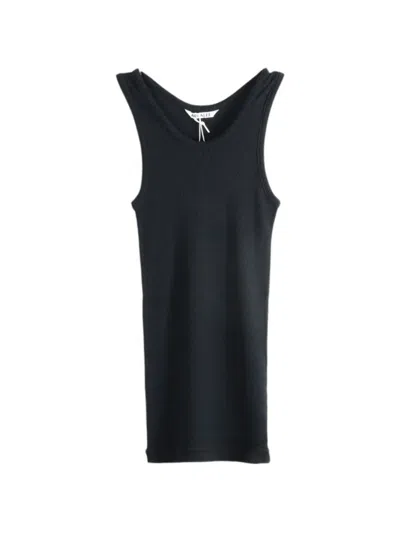 Auralee Ribbed-knit Tank Top In Black