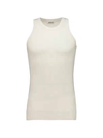 Auralee Ribbed-knit Tank Top In White