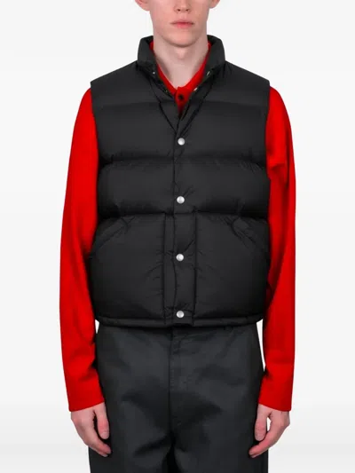 Auralee Ripstop Gilet In Black