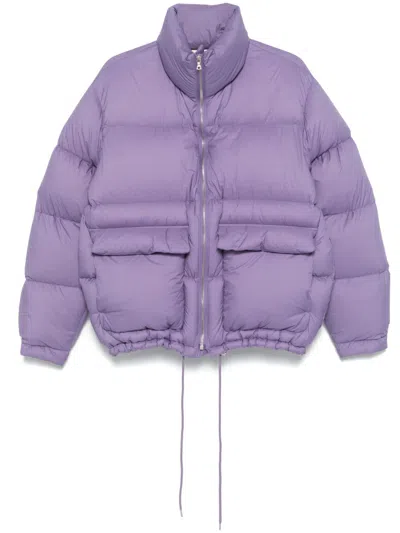 Auralee Purple Super Light Nylon Ripstop Down Jacket In Purple - Purple