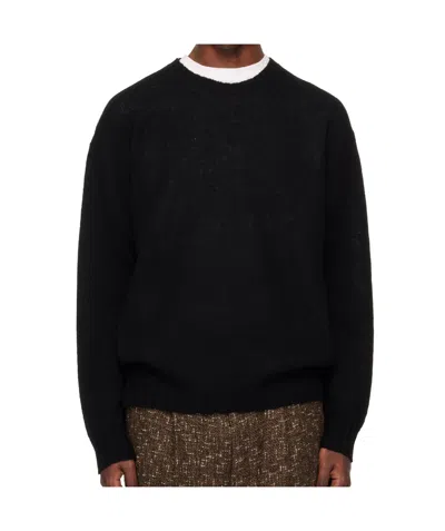Auralee Round Neck Sweater In Black