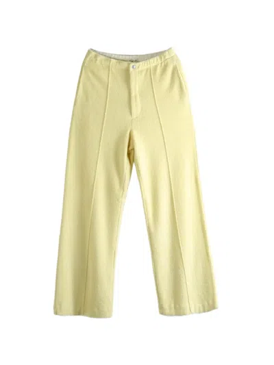 Auralee Seamed Trousers In Yellow