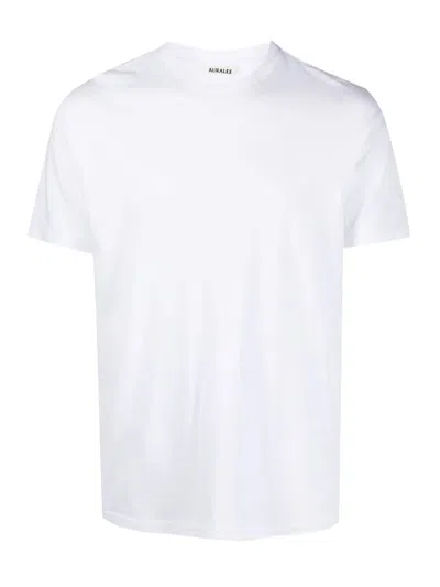 Auralee Seamless Crew Neck Tee In White