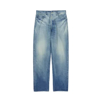 Pre-owned Auralee Selvedge Faded Heavy Denim Wide Pants 'faded Indigo' | Blue | Men's Size 30