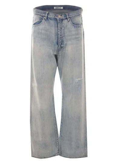 Auralee Selvedge Jeans In Black