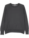 Auralee Semi-sheer Fine-knit Jumper In Grey