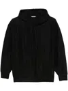 Auralee Black Smooth Soft Bd Sweat Zip Hoodie In Black