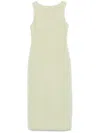Auralee Shaggy Maxi Dress In Green