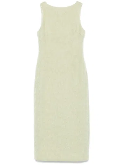 Auralee Shaggy Maxi Dress In Green