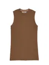 Auralee Ribbed Sheer Tank Top