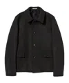 Auralee Shetland Wool Double Cloth Blouson In Black