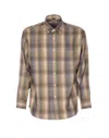Auralee Long Sleeve Check Shirt With Button-down Collar In Multi