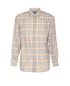 Auralee Long Sleeve Check Pattern Wool Shirt In Multi