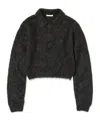 Auralee Brushed-effect Polo Shirt In Black