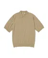 Auralee Short-sleeve Cotton Polo Shirt In Nude
