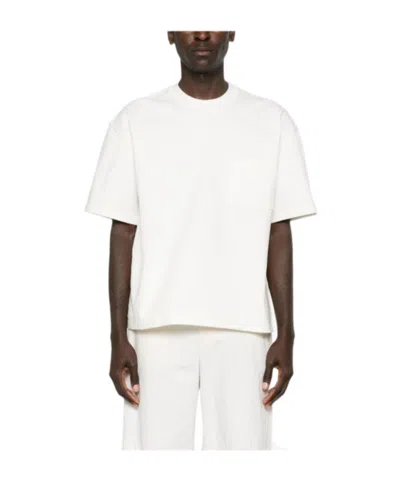Auralee Short-sleeve Cotton T-shirt In White