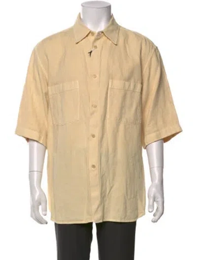 Pre-owned Auralee Short Sleeve Shirt W/ Tags In Yellow