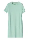 Auralee Short-sleeve Wool Mini Dress In Green