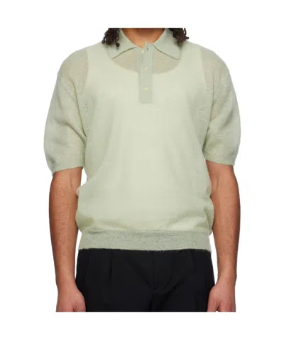 Auralee Short-sleeved Sweater In Nude