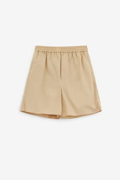 Auralee Beige Drawstring Shorts